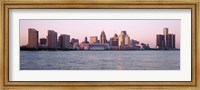 Detroit Skyline with Water Fine Art Print