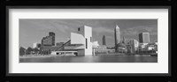 Buildings at the waterfront, Rock And Roll Hall of Fame, Cleveland, Ohio, USA Fine Art Print