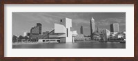 Buildings at the waterfront, Rock And Roll Hall of Fame, Cleveland, Ohio, USA Fine Art Print