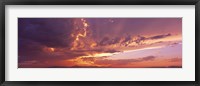 Low angle view of clouds at sunset, Phoenix, Arizona, USA Framed Print