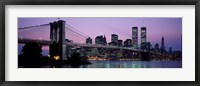Brooklyn Bridge at night, New York Fine Art Print