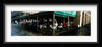 Tourists at a coffee shop, Cafe Du Monde, Decatur Street, French Quarter, New Orleans, Louisiana, USA Fine Art Print
