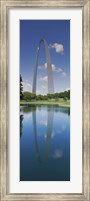 Reflection of an arch structure in a river, Gateway Arch, St. Louis, Missouri, USA Fine Art Print