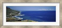 High angle view of a coastline, Oahu, Hawaii Islands, USA Fine Art Print