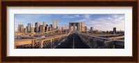 Pedestrian Walkway Brooklyn Bridge New York NY USA Fine Art Print