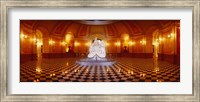 Statue surrounded by a railing in a building, California State Capitol Building, Sacramento, California, USA Fine Art Print