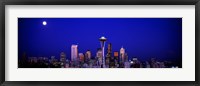 Moonrise, Seattle, Washington State, USA Fine Art Print