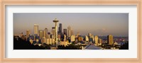 High angle view of buildings in a city, Seattle, Washington State, USA Fine Art Print