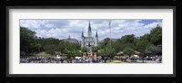 Cathedral at the roadside, St. Louis Cathedral, Jackson Square, French Quarter, New Orleans, Louisiana, USA Fine Art Print