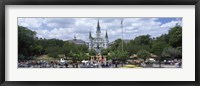 Cathedral at the roadside, St. Louis Cathedral, Jackson Square, French Quarter, New Orleans, Louisiana, USA Fine Art Print