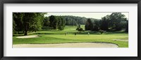 Four people playing on a golf course, Baltimore County, Maryland, USA Fine Art Print