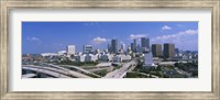 High angle view of elevated roads with buildings in the background, Atlanta, Georgia, USA Fine Art Print