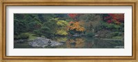 Pond view in the Japanese Garden Seattle WA Fine Art Print