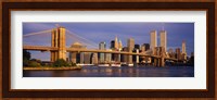 Bridge over a river, Brooklyn Bridge, Manhattan, New York City, New York State, USA Fine Art Print