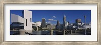 Building at the waterfront, Rock And Roll Hall Of Fame, Cleveland, Ohio, USA Fine Art Print