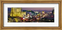 MGM Grand and Paris Casinos at night, Las Vegas, Nevada Fine Art Print