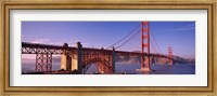 Suspension bridge at dusk, Golden Gate Bridge, San Francisco, Marin County, California, USA Fine Art Print