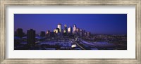 Skyscrapers at dusk, Minneapolis, Minnesota, USA Fine Art Print