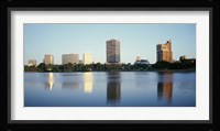 Lake Merritt with skyscrapers, Oakland, California Fine Art Print