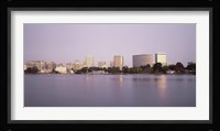 Reflection of skyscrapers in Lake Merritt, Oakland, California Fine Art Print