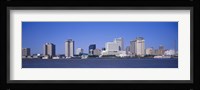 Buildings at the waterfront, Mississippi River, New Orleans, Louisiana Fine Art Print