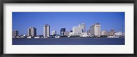 Buildings at the waterfront, Mississippi River, New Orleans, Louisiana Fine Art Print