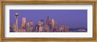 USA, Washington, Seattle, cityscape at twilight Fine Art Print