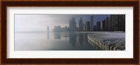 Buildings at the waterfront, Lake Michigan, Navy Pier, Michigan, Chicago, Cook County, Illinois, USA Fine Art Print