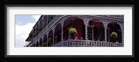 People sitting in a balcony, French Quarter, New Orleans, Louisiana, USA Fine Art Print