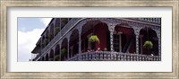 People sitting in a balcony, French Quarter, New Orleans, Louisiana, USA Fine Art Print