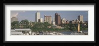 Boats moored at a harbor, Mud Island, Memphis, Tennessee, USA Fine Art Print