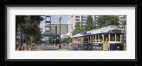 View Of A Tram Trolley On A City Street, Court Square, Memphis, Tennessee, USA Fine Art Print