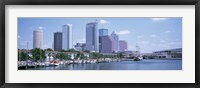 Skyline & Garrison Channel Marina Tampa FL USA Framed Print