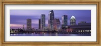 USA, Florida, Tampa, View of an urban skyline at night Fine Art Print
