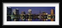 Reflection of buildings in water, Orlando, Florida Fine Art Print