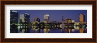 Reflection of buildings in water, Orlando, Florida Fine Art Print