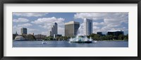 Buildings at the waterfront, Lake Eola, Orlando, Florida, USA Fine Art Print