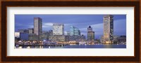 Panoramic View Of An Urban Skyline At Twilight, Baltimore, Maryland, USA Fine Art Print