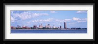 Buildings at the waterfront, Buffalo, Niagara River, New York State Fine Art Print