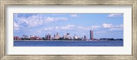 Buildings at the waterfront, Buffalo, Niagara River, New York State Fine Art Print
