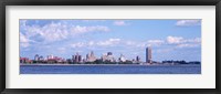 Buildings at the waterfront, Buffalo, Niagara River, New York State Fine Art Print