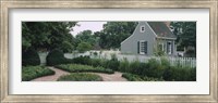 Building in a garden, Williamsburg, Virginia, USA Fine Art Print