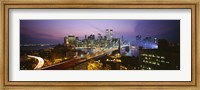 Buildings lit up at night, World Trade Center, Manhattan, New York City, New York State, USA Fine Art Print