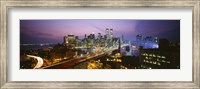 Buildings lit up at night, World Trade Center, Manhattan, New York City, New York State, USA Fine Art Print