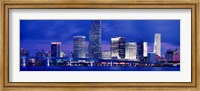 Miami skyline at night, Florida Fine Art Print