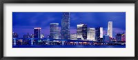 Miami skyline at night, Florida Fine Art Print