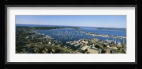 Aerial view of a harbor, Newport Harbor, Newport, Rhode Island, USA Fine Art Print