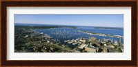 Aerial view of a harbor, Newport Harbor, Newport, Rhode Island, USA Fine Art Print