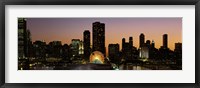 Chicago skyline Lit Up at Night Fine Art Print