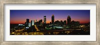 Atlanta skyline at night, GA Fine Art Print